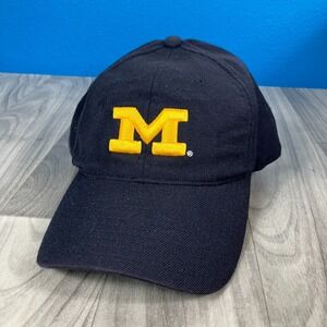 Vintage Michigan Wolverines NCAA Cap Mens 7 1/2 Navy Wool Embroidered Hat